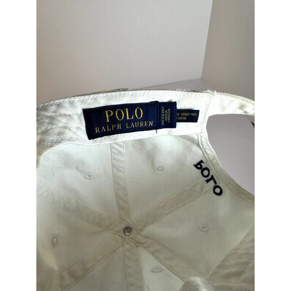 Ralph Lauren Cotton Baseball Caps Bundle of 3 White Tan Black Embroidered Logo - Picture 14 of 16